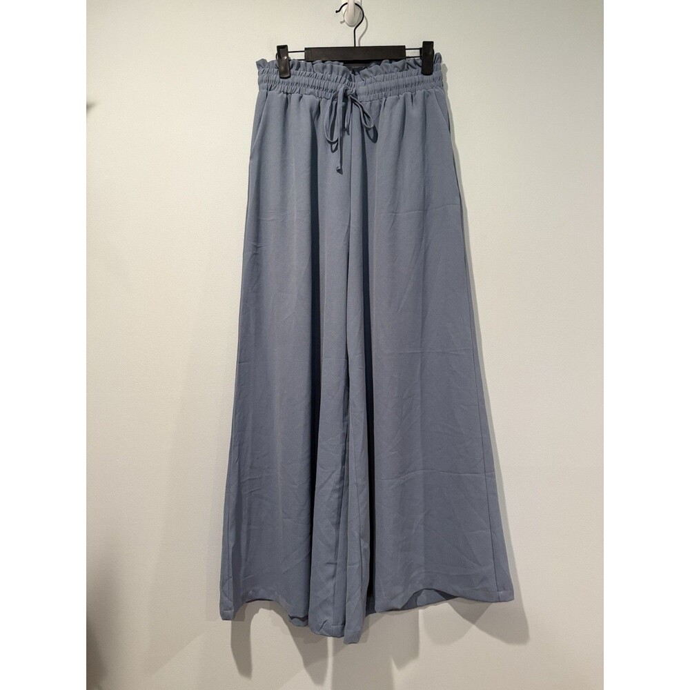 Wide Leg Pants Women Medium Elastic Lightweight Boho Coastal Travel Vacation